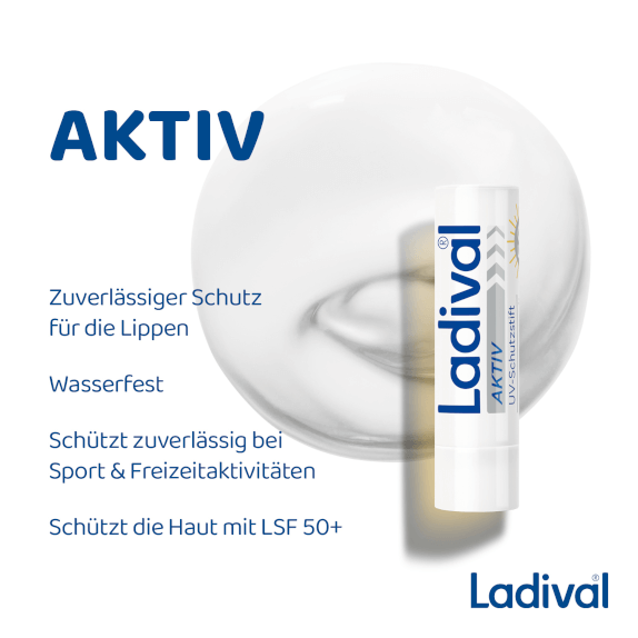 Ladival Aktiv UV-Schutzstift Lippen schützt mit LSF 50+