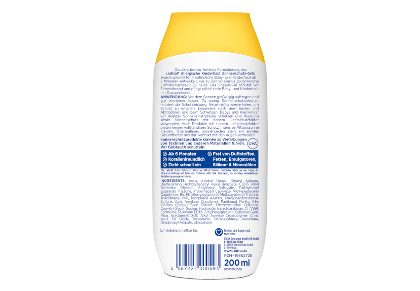 Ladival Allergische Kinderhaut Sonnenschutz-Gel LSF 50+