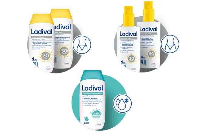 Ladival-Produkte bei trockener Haut