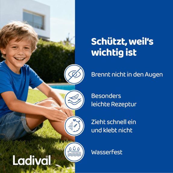 Wasserfest, zieht schnell ein und klebt nicht