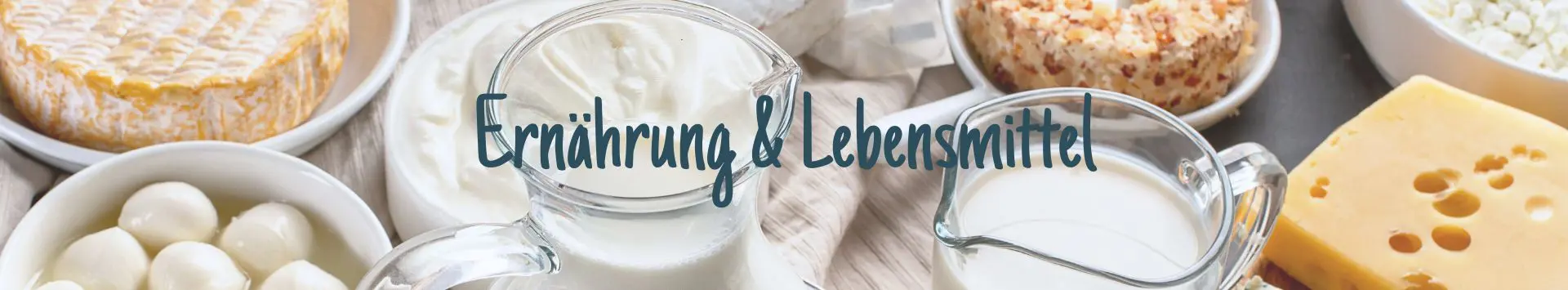 Milchprodukte als Symbol für Laktoseintoleranz - Ernährung & Lebensmittel