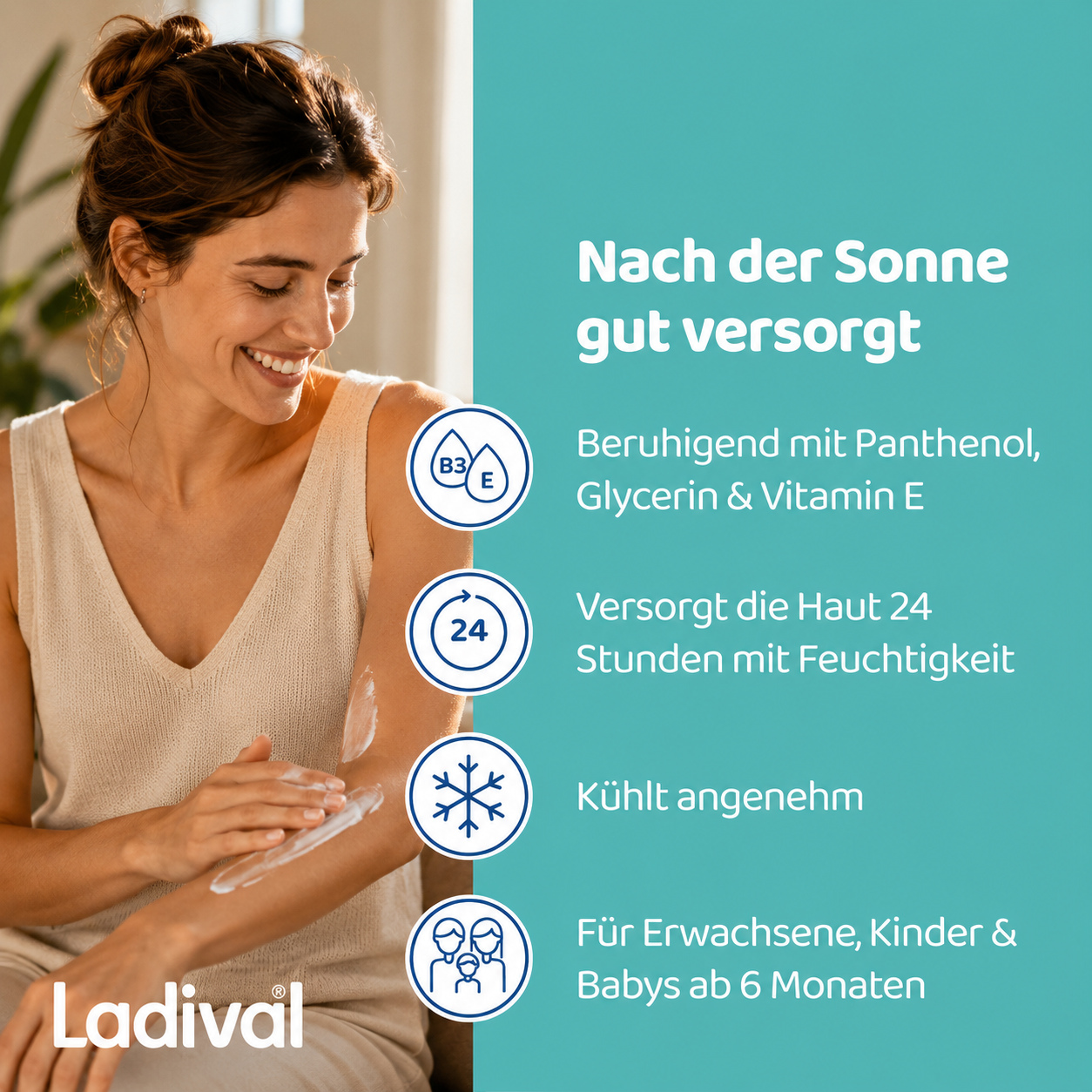 Versorgt die Haut 24 Stunden mit Feuchtigkeit