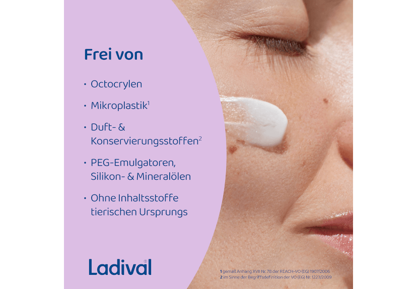 Frei von Octocrylen, Mikroplastik, Duft- und Konservierungsstoffen