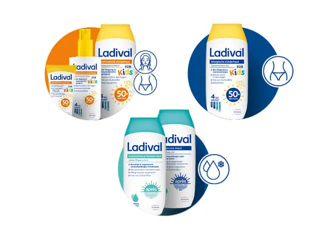 Ladival-Produkte für Kinderhaut