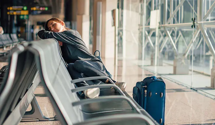 Schlafrhythmus durch Jetlag gestört